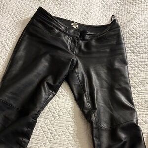 Cache Black Leather Pants